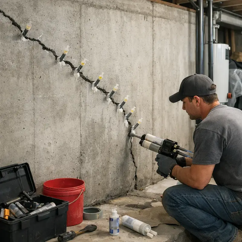 Basement Wall Crack Repair Corona